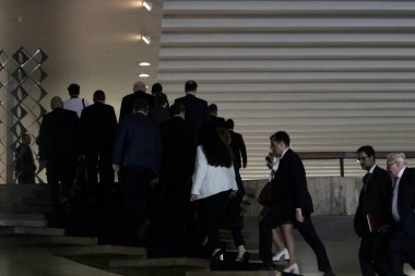 Rusya Dışişleri Bakanı Serguei Lavrov Brezilya 'yı ziyaret etti. 17 Nisan 2023, Brasilia, Federal Bölge, Brezilya: Rusya Federasyonu Dışişleri Bakanı Serguei Lavrov, 17 Nisan Pazartesi günü Brasilia 'daki Itamaraty Sarayı' nı ziyaret etti). 