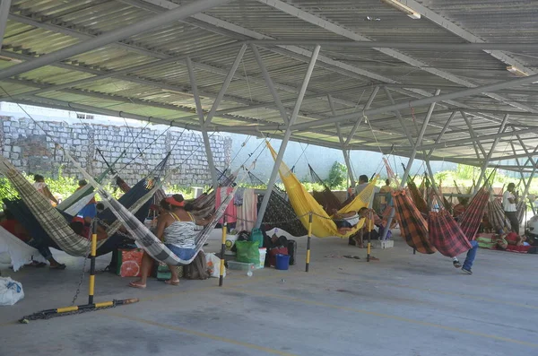インクラでの土地のない農村労働者運動 Mst のメンバーの職業 2023年4月17日 ブラジル グランデ ノルテ州 Mstは行進を開催し 植民地国立研究所に属する建物を占領した — ストック写真