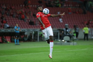 Libertadores Kupası: Uluslararası Metropolitanos 'a karşı. 18., Porto Alegre, Rio Grande Sul. Beira-Rio Stadyumu 'nda düzenlenen Conmebol Libertadores Kupası' nın ikinci turu için geçerli olan Internacional ve Metropolitanos arasındaki futbol maçı