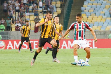 2023 Libertadores Kupası: Fluminense en güçlüye karşı. 18 Nisan 2023, Rio de Janeiro, Brezilya: Fluminense ve The Strongest arasındaki futbol maçı, Amerika 'nın 2023 Libertadores serisinin ikinci turu için geçerlidir.