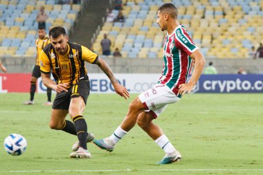 2023 Libertadores Kupası: Fluminense en güçlüye karşı. 18 Nisan 2023, Rio de Janeiro, Brezilya: Fluminense ve The Strongest arasındaki futbol maçı, Amerika 'nın 2023 Libertadores serisinin ikinci turu için geçerlidir.