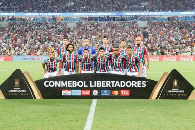 2023 Libertadores Kupası: Fluminense en güçlüye karşı. 18 Nisan 2023, Rio de Janeiro, Brezilya: Fluminense ve The Strongest arasındaki futbol maçı, Amerika 'nın 2023 Libertadores serisinin ikinci turu için geçerlidir.