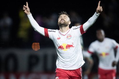 Sulamericana Kupası: RB Bragantino Oriente Petroleo 'ya karşı. 18 Nisan 2023, Braganca Paulista, Sao Paulo, Brezilya: RB Bragantino ve Oriente Petrolero arasındaki futbol maçı, Conmebol Sulamericana 'nın ilk etabı için geçerli, Salı günü (18,)