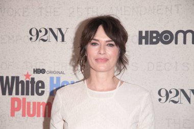 HBO 'nun Beyaz Saray Tesisatçıları New York galası. 17 Nisan 2023, New York, New York, ABD: Lena Headey 17 Nisan 2023 'te New York' ta 92. caddedeki New York Plumbers New York Plummiere 'e katıldı..  