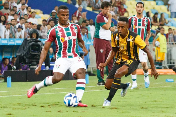 2023 Libertadores Cup Fluminense Ąest 2023年4月18日 巴西里约热内卢 弗林明斯特与最凶残者之间的足球比赛 适用于2023年美国自由球员系列D的第二轮比赛 — 图库照片
