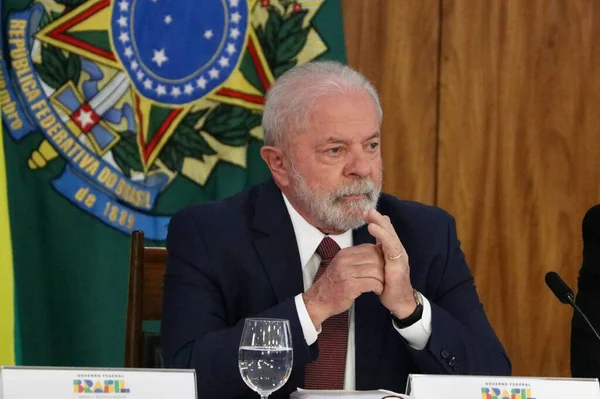 Президент Бразилии Лула Встретился Губернаторами Мэрами Конгрессменами Апреля 2023 Года — стоковое фото