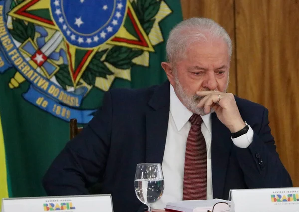 Πρόεδρος Της Βραζιλίας Λούλα Συναντιέται Διοικητές Δημάρχους Και Γερουσιαστές Απριλίου — Φωτογραφία Αρχείου