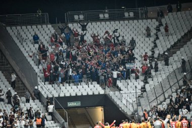 (Libertadores Kupası: Korintliler, Arjantinlilere karşı. 19 Nisan 2023, Sao Paulo, Brezilya: Corinthians ve Argentinos Juniors arasında oynanan futbol maçı, Conmebol Libertadores 2023 Kupası 'nın ikinci turu için geçerlidir.