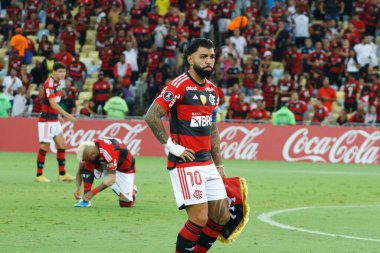Libertados Kupası: Flamengo, Nublense 'e karşı. 19 Nisan 2023, Rio de Janeiro, Brezilya: 2023 Libertadores serisi A 'nın ikinci turu için geçerli olan Flamengo ve Nublense arasındaki futbol maçı Mario Filho Stadyumu' nda yapıldı. 