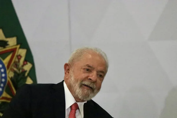 Πρόεδρος Της Βραζιλίας Λούλα Συμμετέχει Στην Αναδιαμόρφωση Του Προϋπολογισμού Των — Φωτογραφία Αρχείου