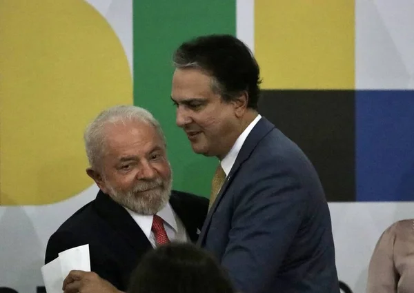 Brasiliens President Lula Deltar Universitetens Budgetåterhämtning April 2023 Brasilia Brasiliens — Stockfoto