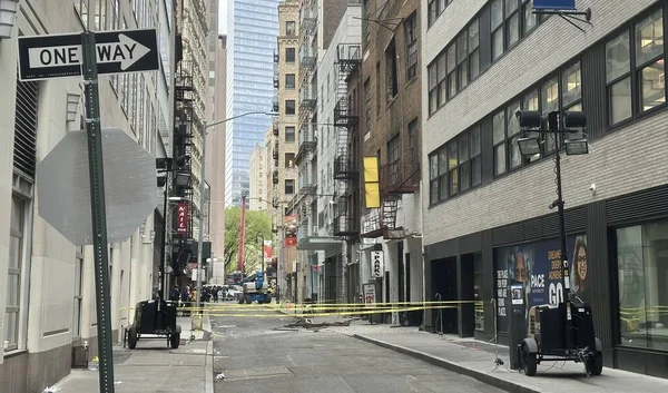 Collapse Parking Garage Manhattan Killing One Person Several Others Injured — Stock Photo, Image