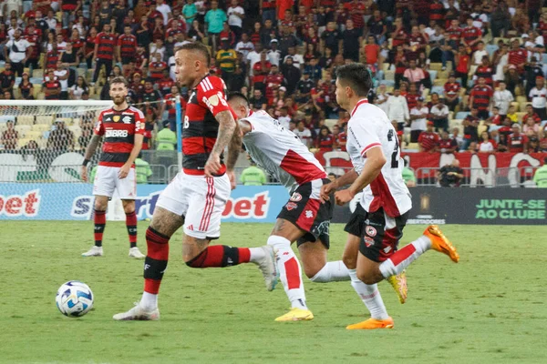 Libertadoes Cup Flamengo Nublense 2023年4月19日 巴西里约热内卢 弗拉门戈和Nublense之间的足球比赛 适用于2023年美国自由球员系列A的第二轮比赛 在Mario Filho体育场举行 — 图库照片