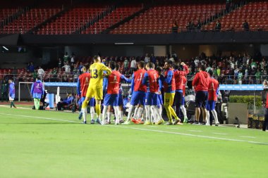 Libertadores Kupası: Palmeiras Cerro Porteo 'ya karşı. 20 Nisan 2023, Sao Paulo, Brezilya: Palmeiras ile Cerro Porteo arasındaki futbol maçı, 20 Nisan Perşembe günü Morumbi Stadyumu 'nda oynanan Conmebol Libertadores' in grup sahnesinin ikinci turu için geçerli. 