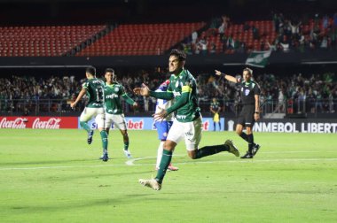 Libertadores Kupası: Palmeiras Cerro Porteo 'ya karşı. 20 Nisan 2023, Sao Paulo, Brezilya: Palmeiras ile Cerro Porteo arasındaki futbol maçı, 20 Nisan Perşembe günü Morumbi Stadyumu 'nda oynanan Conmebol Libertadores' in grup sahnesinin ikinci turu için geçerli. 