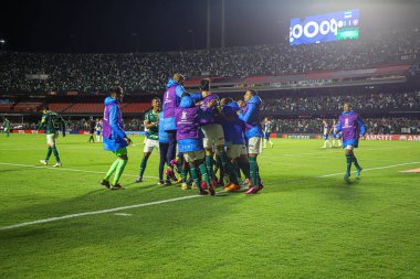 Libertadores Kupası: Palmeiras Cerro Porteo 'ya karşı. 20 Nisan 2023, Sao Paulo, Brezilya: Palmeiras ile Cerro Porteo arasındaki futbol maçı, 20 Nisan Perşembe günü Morumbi Stadyumu 'nda oynanan Conmebol Libertadores' in grup sahnesinin ikinci turu için geçerli. 