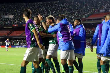 Libertadores Kupası: Palmeiras Cerro Porteo 'ya karşı. 20 Nisan 2023, Sao Paulo, Brezilya: Palmeiras ile Cerro Porteo arasındaki futbol maçı, 20 Nisan Perşembe günü Morumbi Stadyumu 'nda oynanan Conmebol Libertadores' in grup sahnesinin ikinci turu için geçerli. 