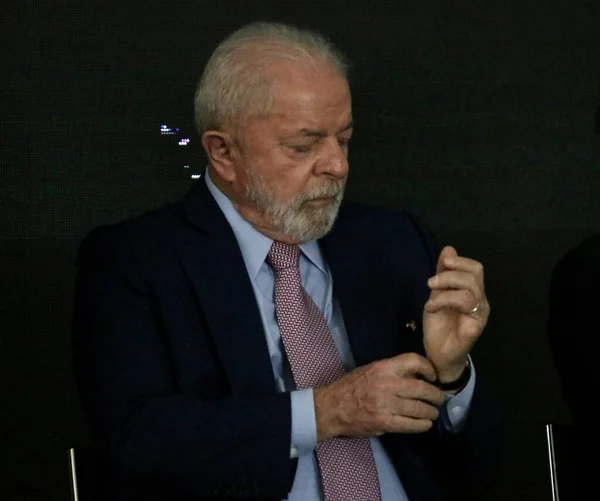 Président Brésilien Lula Son Vice Président Participent Cérémonie Pour Libération — Photo