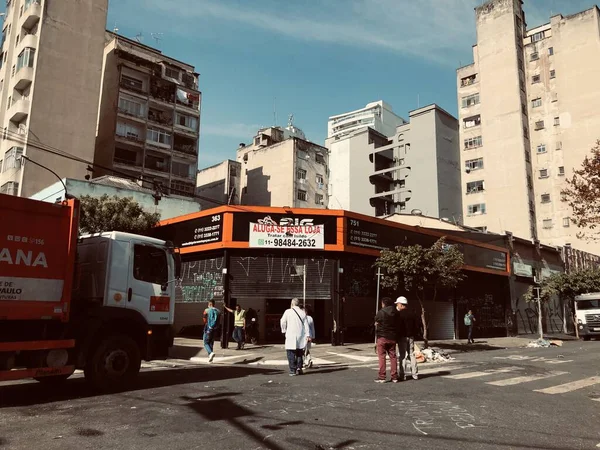 Aufräumarbeiten Den Straßen Von Cracolandia Sao Paulo April 2023 Sao — Stockfoto