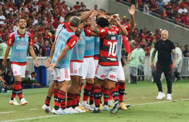 Brezilya Kupası: Flamengo Maringa 'ya karşı. 26 Nisan 2023, Rio De Janeiro, Brezilya: 2023 Brezilya Kupası 'nın 3. aşaması için geçerli olan Flamengo ile Maringa arasındaki futbol maçı, Rio de Janeiro' daki Mario Filho Stadyumu 'nda (Maracana) yapıldı. Flamengo 8x2 kazandı.. 