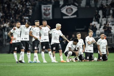 Brezilya Futbol Kupası: Korintliler Remo 'ya karşı. 26 Nisan 2023, Sao Paulo, Brezilya: Korintliler ve Remo-PA arasındaki futbol maçı, Copa do Brasil 2023 'ün 3. aşaması için geçerli, Sao Paulo' nun doğu bölgesindeki Neo Quimica Arena 'da yapıldı.