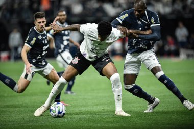 Brezilya Futbol Kupası: Korintliler Remo 'ya karşı. 26 Nisan 2023, Sao Paulo, Brezilya: Korintliler ve Remo-PA arasındaki futbol maçı, Copa do Brasil 2023 'ün 3. aşaması için geçerli, Sao Paulo' nun doğu bölgesindeki Neo Quimica Arena 'da yapıldı.