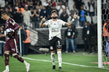 Brezilya Futbol Kupası: Korintliler Remo 'ya karşı. 26 Nisan 2023, Sao Paulo, Brezilya: Korintliler ve Remo-PA arasındaki futbol maçı, Copa do Brasil 2023 'ün 3. aşaması için geçerli, Sao Paulo' nun doğu bölgesindeki Neo Quimica Arena 'da yapıldı.