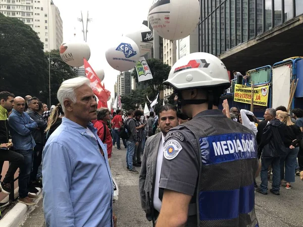 Protesto Professores São Paulo Abril 2023 São Paulo Brasil Apeoesp — Fotografia de Stock