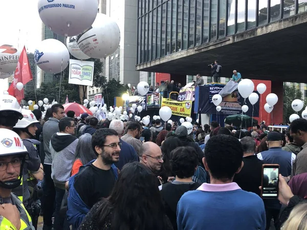 Protesto Professores São Paulo Abril 2023 São Paulo Brasil Apeoesp — Fotografia de Stock