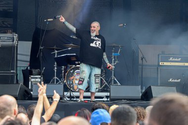 Joao Gordo Sao Paulo 'daki Yaz Esintisi Brezilya Festivali' nde. 29 Nisan 2023, Sao Paulo, Brezilya: Joao Gordo, 29 ve 30 Nisan 2023 tarihlerinde Latin Amerika Anıtı 'nda gerçekleştirilen Summer Breeze Brazil' in birinci sayısında canlı performans sergiliyor. 