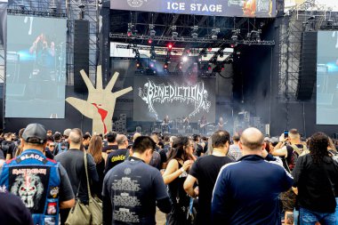 Joao Gordo Sao Paulo 'daki Yaz Esintisi Brezilya Festivali' nde. 29 Nisan 2023, Sao Paulo, Brezilya: Joao Gordo, 29 ve 30 Nisan 2023 tarihlerinde Latin Amerika Anıtı 'nda gerçekleştirilen Summer Breeze Brazil' in birinci sayısında canlı performans sergiliyor. 