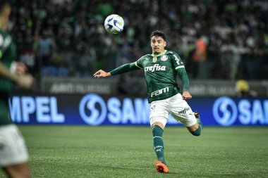 2023 Brezilya Futbol Şampiyonası Palmeiras Corinthians 'a karşı. 29 Nisan 2023, Sao Paulo, Brezilya: Palmeiras ve Corinthians arasındaki futbol maçı, 2023 Brezilya Futbol Şampiyonası 'nın 3. turu için geçerli, Sao P' deki Allianz Parque 'da düzenlendi.