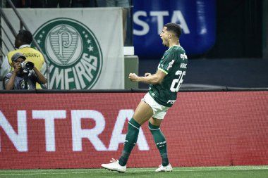 2023 Brezilya Futbol Şampiyonası Palmeiras Corinthians 'a karşı. 29 Nisan 2023, Sao Paulo, Brezilya: Palmeiras ve Corinthians arasındaki futbol maçı, 2023 Brezilya Futbol Şampiyonası 'nın 3. turu için geçerli, Sao P' deki Allianz Parque 'da düzenlendi.