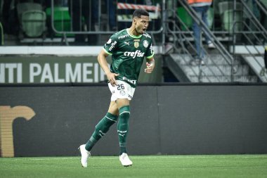 2023 Brezilya Futbol Şampiyonası Palmeiras Corinthians 'a karşı. 29 Nisan 2023, Sao Paulo, Brezilya: Palmeiras ve Corinthians arasındaki futbol maçı, 2023 Brezilya Futbol Şampiyonası 'nın 3. turu için geçerli, Sao P' deki Allianz Parque 'da düzenlendi.