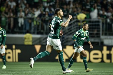 2023 Brezilya Futbol Şampiyonası Palmeiras Corinthians 'a karşı. 29 Nisan 2023, Sao Paulo, Brezilya: Palmeiras ve Corinthians arasındaki futbol maçı, 2023 Brezilya Futbol Şampiyonası 'nın 3. turu için geçerli, Sao P' deki Allianz Parque 'da düzenlendi.