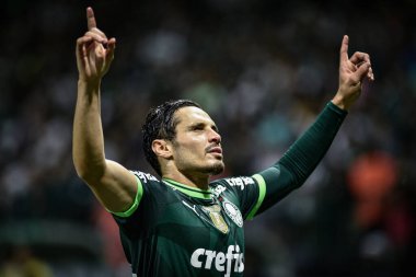 2023 Brezilya Futbol Şampiyonası Palmeiras Corinthians 'a karşı. 29 Nisan 2023, Sao Paulo, Brezilya: Palmeiras ve Corinthians arasındaki futbol maçı, 2023 Brezilya Futbol Şampiyonası 'nın 3. turu için geçerli, Sao P' deki Allianz Parque 'da düzenlendi.