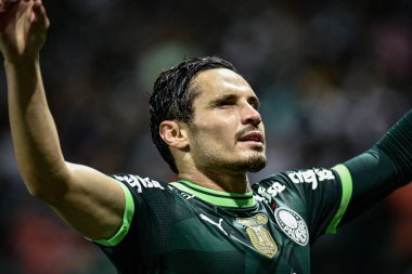 2023 Brezilya Futbol Şampiyonası Palmeiras Corinthians 'a karşı. 29 Nisan 2023, Sao Paulo, Brezilya: Palmeiras ve Corinthians arasındaki futbol maçı, 2023 Brezilya Futbol Şampiyonası 'nın 3. turu için geçerli, Sao P' deki Allianz Parque 'da düzenlendi.