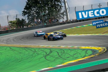 Nascar GT Yazdırma Yarışı. 30 Nisan 2023, Sao Paulo, Brezilya: Sao Paulo 'nun güney bölgesinde 30 Nisan Pazar günü Interlagos pistindeki Nascar GT Sprint Yarışı' nın ikinci etabına bakınız.