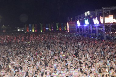 Brasilia 'da Micare Festivali. 29 Nisan 2023, Brasilia, Federal Bölge, Brezilya: MICARE FESTIVAL Micare Festivali, 29 Nisan Cumartesi günü Rafa & Pipo, Durval Lelys, Bell Marques ve Timbalada ile Park Arena BRB 'de düzenlenen birinci gün.
