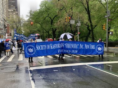 New York 'ta Yunan Bağımsızlık Günü Geçidi. 30 Nisan 2023, New York, ABD: Yunanistan 'ın Bağımsızlık Günü Geçidi, 64. ve 79. caddeler arasında Manhattan' daki 5. Cadde 'de, 30 Nisan Pazar günü saat 13: 30 arasında gerçekleşti.. 