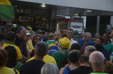 Natal 'da İşçi Bayramı' nda PL 2630 'a karşı protesto. 1 Mayıs 2023, Natal, Rio Grande do Norte, Brezilya: Sahte Haberler PL olarak bilinen 2630 / 20 sayılı yasa tasarısına karşı protesto ve görevdeki Cumhurbaşkanı Luiz Inacio Lula da Silva 'nın görevden alınması yönünde çağrıda bulundu.