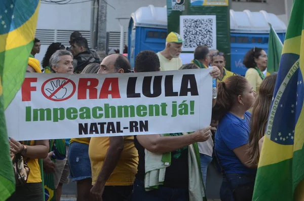 Protesto Contra 2630 Dia Trabalho Natal Maio 2023 Natal Rio — Fotografia de Stock