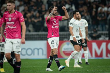 Libertadores Kupası 2023: Corinthians Del Valle 'e karşı. 02 Mayıs 2023, Sao Paulo, Brezilya: Corinthians ve Independiente del Valle (EQU) arasındaki futbol maçı, Conmenol Libertadores 2023 'ün grup aşamasının üçüncü turu için geçerlidir.