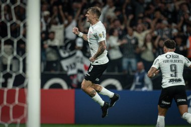Libertadores Kupası 2023: Corinthians Del Valle 'e karşı. 02 Mayıs 2023, Sao Paulo, Brezilya: Corinthians ve Independiente del Valle (EQU) arasındaki futbol maçı, Conmenol Libertadores 2023 'ün grup aşamasının üçüncü turu için geçerlidir.