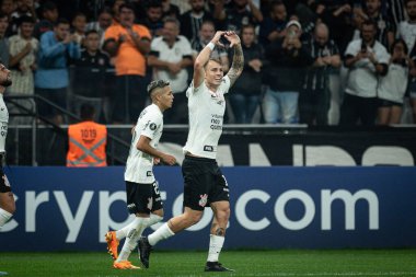 Libertadores Kupası 2023: Corinthians Del Valle 'e karşı. 02 Mayıs 2023, Sao Paulo, Brezilya: Corinthians ve Independiente del Valle (EQU) arasındaki futbol maçı, Conmenol Libertadores 2023 'ün grup aşamasının üçüncü turu için geçerlidir.