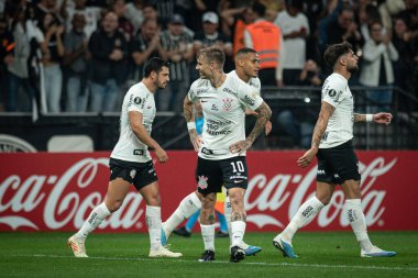 Libertadores Kupası 2023: Corinthians Del Valle 'e karşı. 02 Mayıs 2023, Sao Paulo, Brezilya: Corinthians ve Independiente del Valle (EQU) arasındaki futbol maçı, Conmenol Libertadores 2023 'ün grup aşamasının üçüncü turu için geçerlidir.