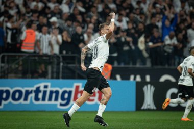 Libertadores Kupası 2023: Corinthians Del Valle 'e karşı. 02 Mayıs 2023, Sao Paulo, Brezilya: Corinthians ve Independiente del Valle (EQU) arasındaki futbol maçı, Conmenol Libertadores 2023 'ün grup aşamasının üçüncü turu için geçerlidir.