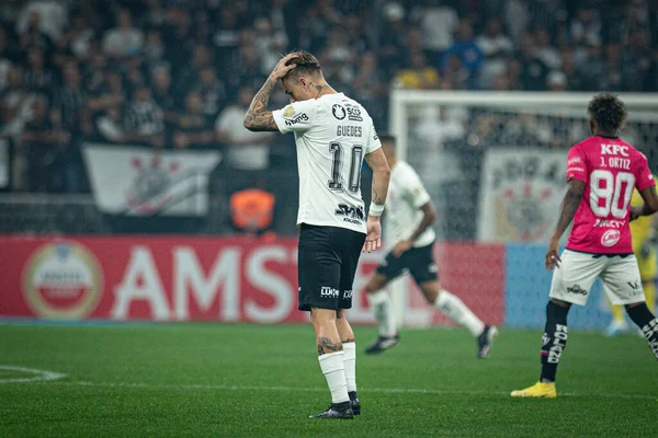 (Libertadores Kupası 2023: Corinthians Del Valle 'e karşı. 02 Mayıs 2023, Sao Paulo, Brezilya: Corinthians ve Independiente del Valle (EQU) arasındaki futbol maçı, Conmenol Libertadores 2023 'ün grup aşamasının üçüncü turu için geçerlidir.