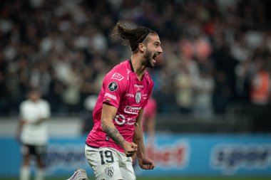 Libertadores Kupası 2023: Corinthians Del Valle 'e karşı. 02 Mayıs 2023, Sao Paulo, Brezilya: Corinthians ve Independiente del Valle (EQU) arasındaki futbol maçı, Conmenol Libertadores 2023 'ün grup aşamasının üçüncü turu için geçerlidir.