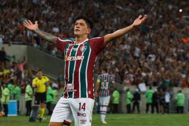 (Libertadores Kupası: Fluminense, River Plate 'e karşı. 02 Mayıs 2023, Rio de Janeiro, Brezilya: Mario Filho Stadyumu 'nda (Maracana) düzenlenen 2023 Libertadores of America' nın D grubu için Fluminense ve River Plate arasındaki futbol maçı geçerli.